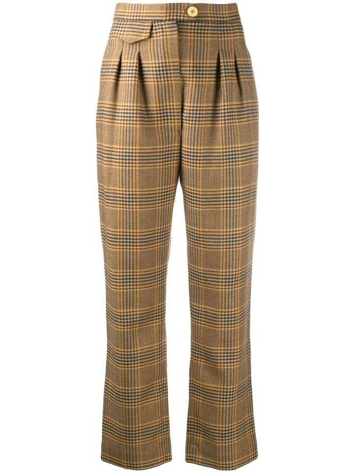 Nanushka Check Print Trousers - Neutrals