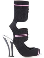 Fendi Knitted Open-toe Sandals - Black