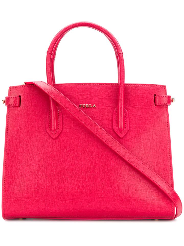 Furla Small Pin Tote Bag - Red