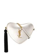 Saint Laurent Monogram Heart Crossbody Bag - Gold