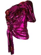 Rachel Gilbert Addie One Shoulder Top - Purple