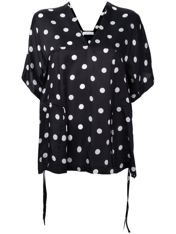 Christian Wijnants - Polka-dot Top - Women - Silk - 38, Black, Silk
