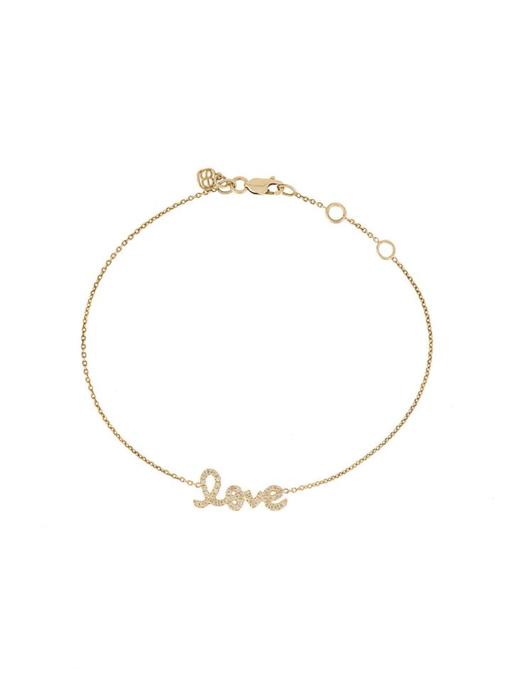 Sydney Evan 14kt Yellow Gold Diamond Love Bracelet - Metallic