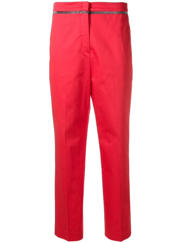Fabiana Filippi Cropped Straight-leg Trousers - Red