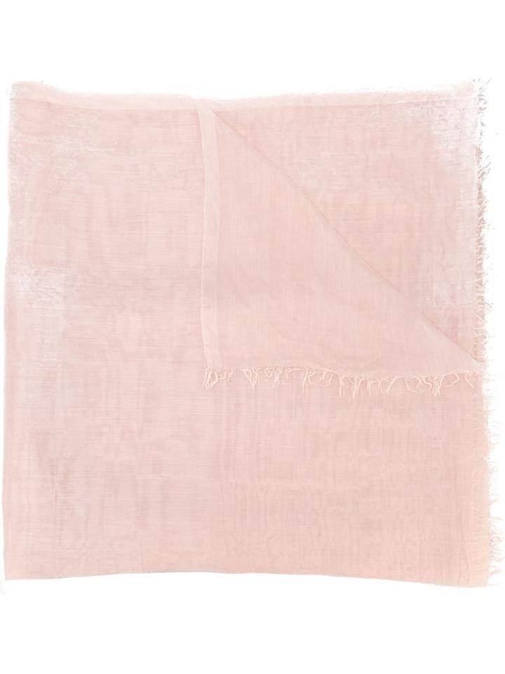 Faliero Sarti Frayed Edge Scarf, Women's, Pink/purple, Silk/modal