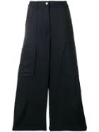 Barena Cropped Wide Leg Trousers - Blue