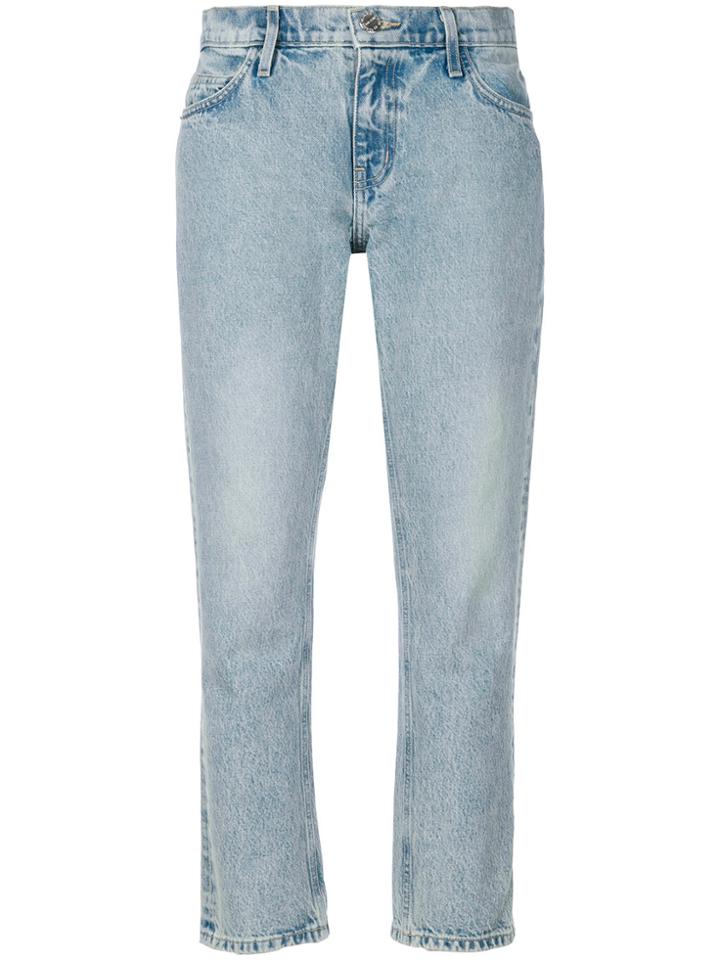 Current/elliott Cropped Straight-leg Jeans - Blue