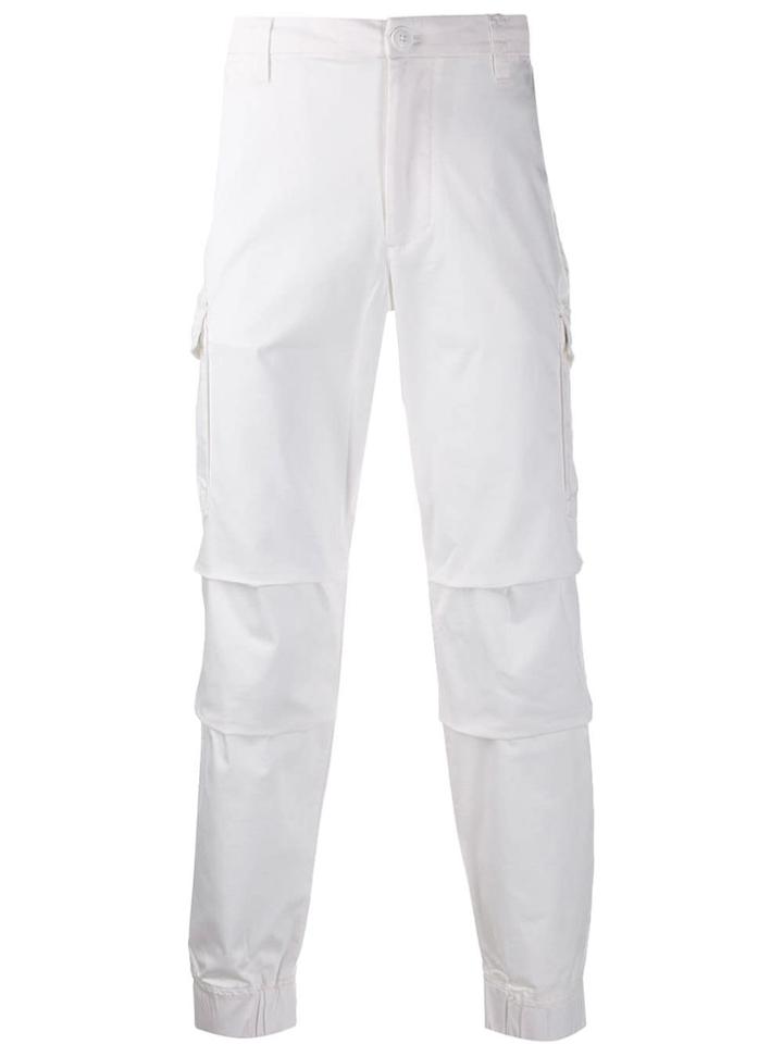Armani Exchange Tiered Cargo Trousers - White