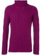 Etro Cashmere Turtle Neck Jumper, Men's, Size: Large, Pink/purple, Cashmere