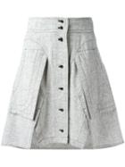 Isabel Marant - Nolina Skirt - Women - Cotton - 34, Grey, Cotton