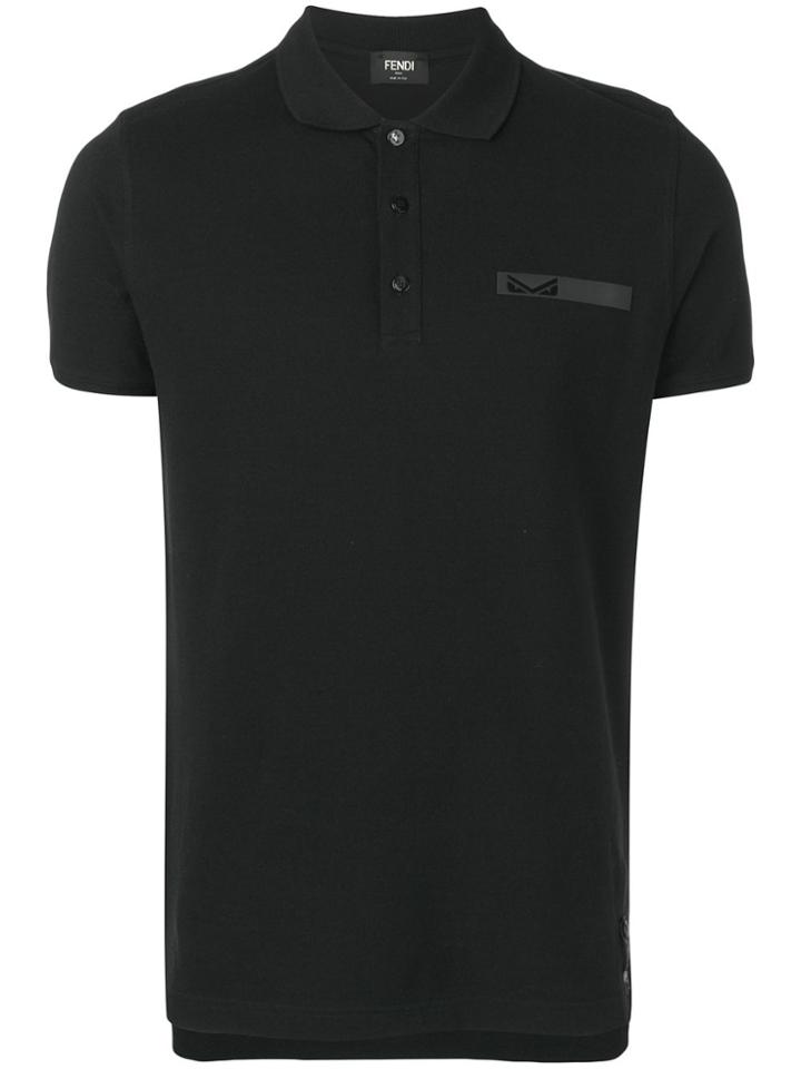 Fendi Bag Bugs Eyes Polo Shirt - Black