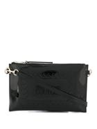 Versace Jeans Couture Embroidered Logo Clutch Bag - Black