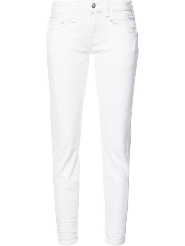 R13 'riot' Skinny Jeans, Women's, Size: 28, White, Cotton