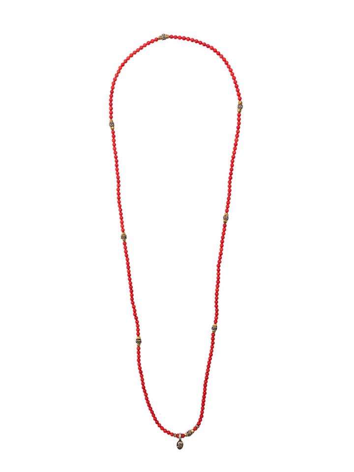 Roman Paul Beaded Necklace - Red