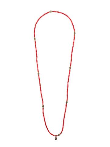 Roman Paul Beaded Necklace - Red