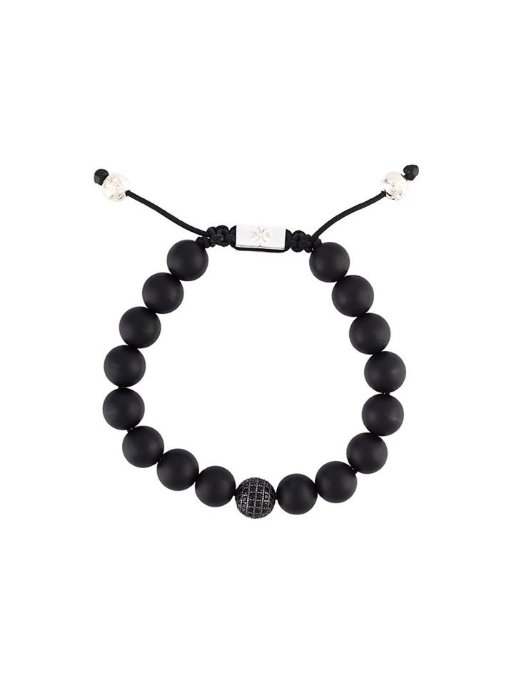 Nialaya Jewelry Beaded Bracelet, Men's, Size: Xxl, Black