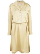 Zanini Floral Embroidered Shirt Dress - Green