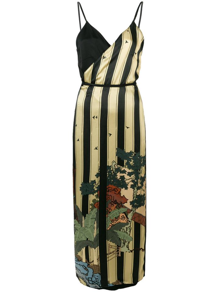 Act N&deg;1 Stripe Print Wrap Dress - Multicolour