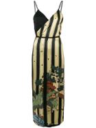 Act N&deg;1 Stripe Print Wrap Dress - Multicolour
