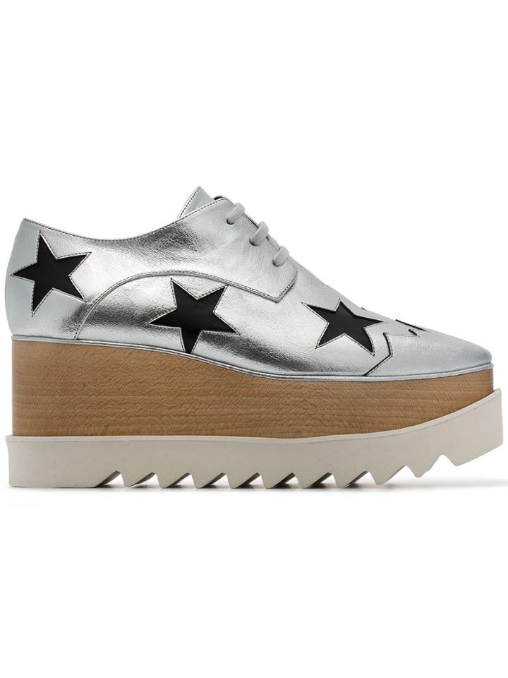 Stella Mccartney Elyse 75 Platform Brogues - Metallic