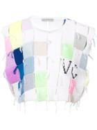 Vika Gazinskaya Patchwork Crop Top - White