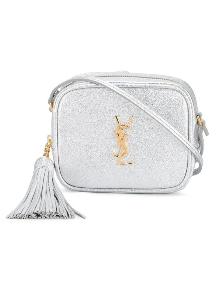 Saint Laurent Monogram Blogger Bag, Women's, Grey, Nappa Leather/leather