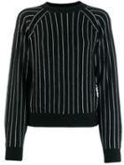 Barrie Striped Cashmere Jumper - Black