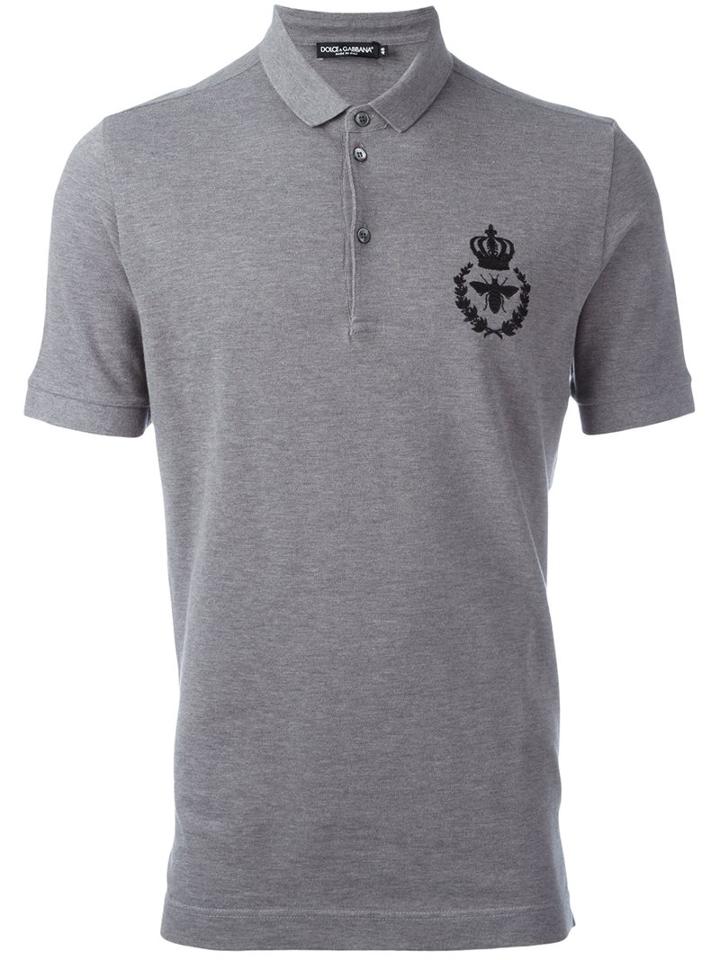 Dolce & Gabbana Embroidered Crown & Bee Polo Shirt