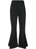 Ellery Cropped Trousers With Flare - Black