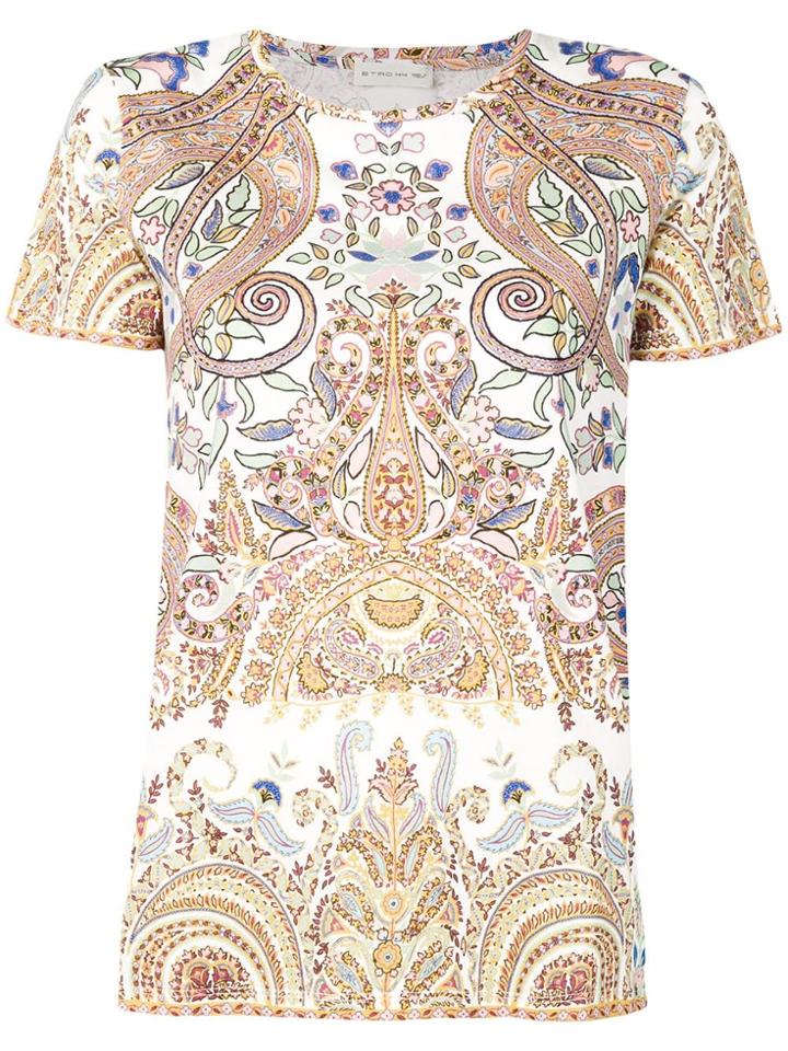 Etro Paisley Printed T-shirt - White