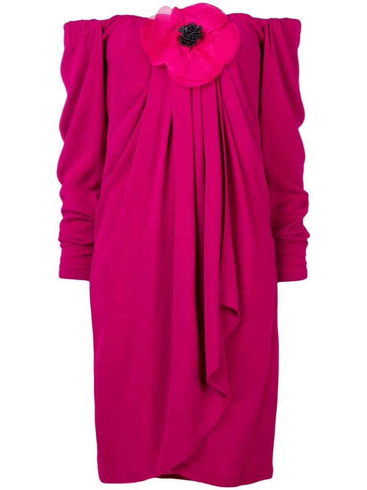 Yves Saint Laurent Vintage 1990's Off-the-shoulders Dress - Pink