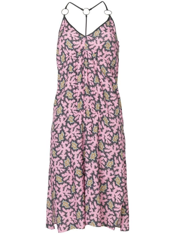 Victoria Victoria Beckham Printed Flared Midi Dress - Pink