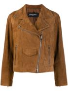 Simonetta Ravizza Textured Biker Jacket - Brown