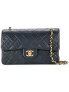 Chanel Vintage 23cm Double Flap Bag - Blue