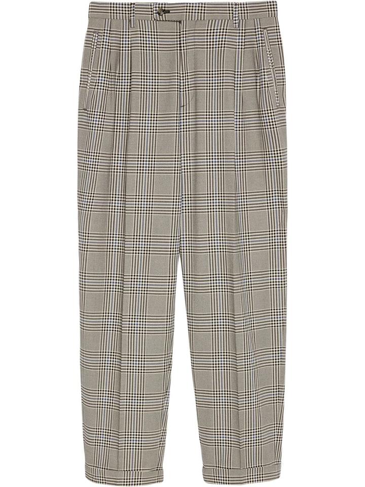 Gucci Prince Of Wales Cotton Pant - Grey