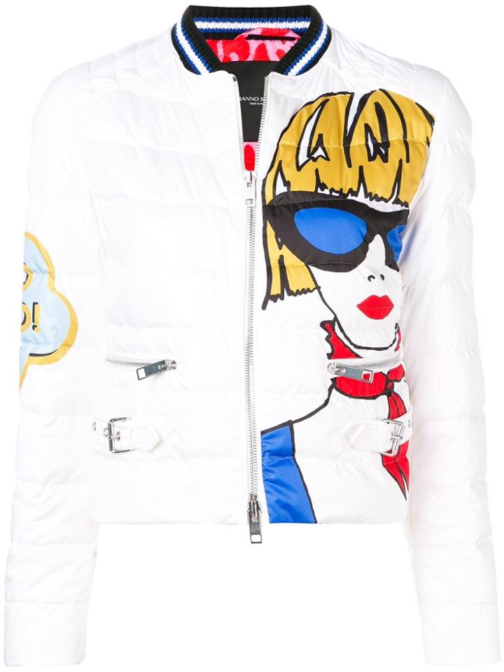 Ermanno Scervino Woman Print Bomber Jacket - White