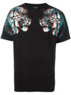 Marcelo Burlon County Of Milan Tiger Hologram Print T-shirt, Men's, Size: Small, Black, Cotton/polyester