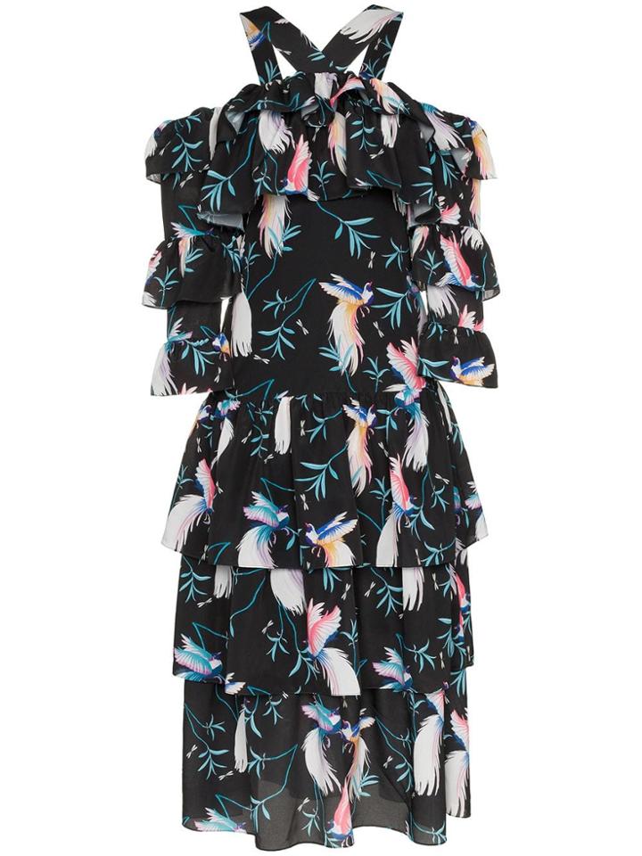 Borgo De Nor Sandra Tiered Floral Maxi Dress - Black