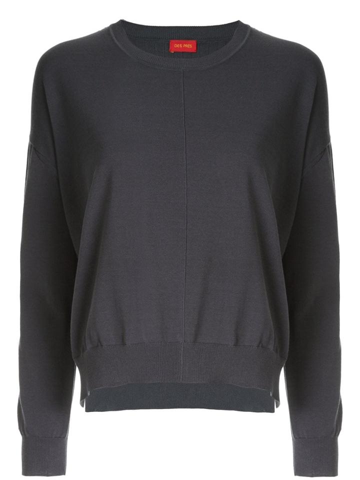 Des Prés Relaxed Long Sleeve Jumper - Grey