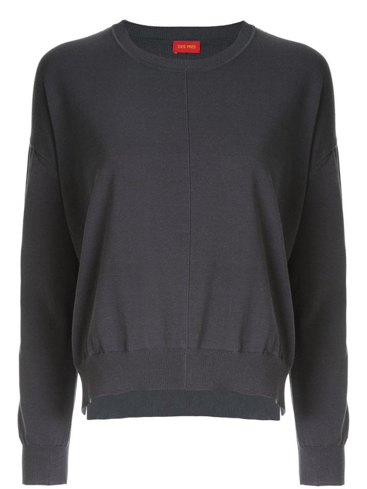 Des Prés Relaxed Long Sleeve Jumper - Grey