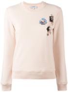 Carven Multi Patched Sweatshirt, Women's, Size: Small, Nude/neutrals, Cotton