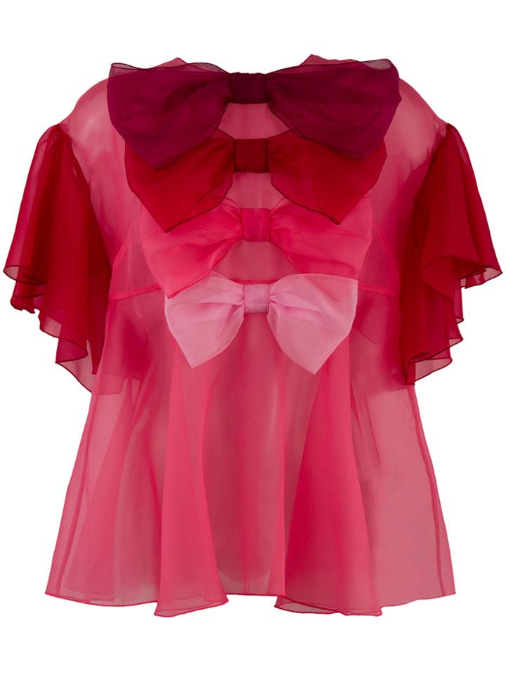 Dolce & Gabbana Multiple Bow Blouse - Pink & Purple