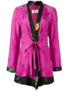 Etro Jacquard Kimono Jacket, Women's, Size: 44, Pink/purple, Silk/viscose