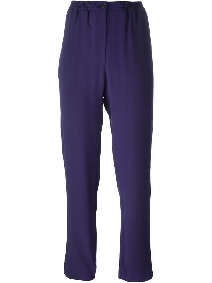 Jil Sander Navy Elastic Waist Trousers