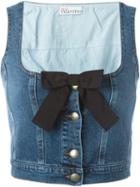 Red Valentino Buttoned Denim Top
