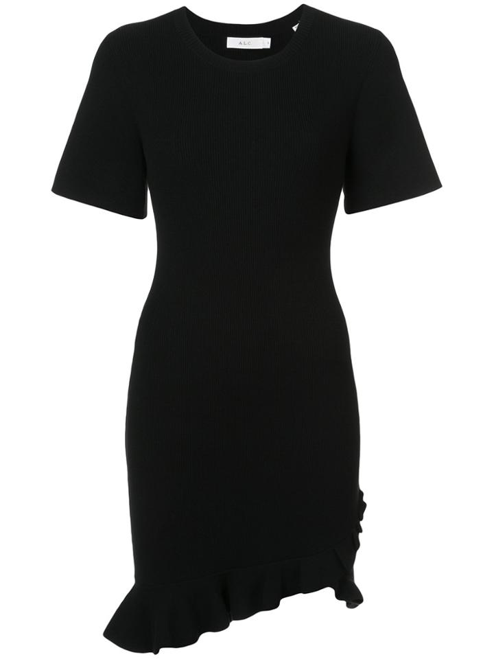 A.l.c. Ruffle Trim Mini Dress - Black
