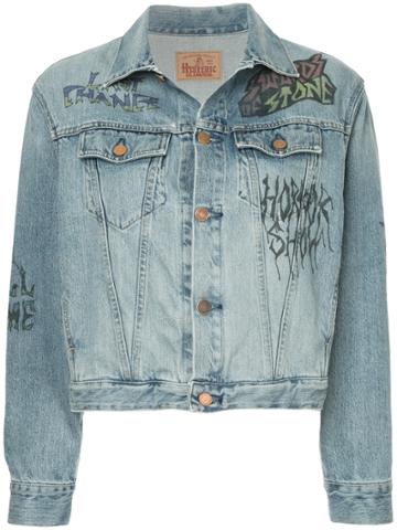 Hysteric Glamour Graphic Printed Denim Jacket - Blue