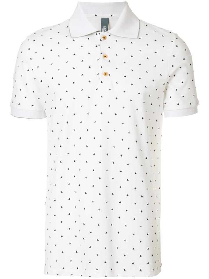 Fefè Butterfly Print Polo - White