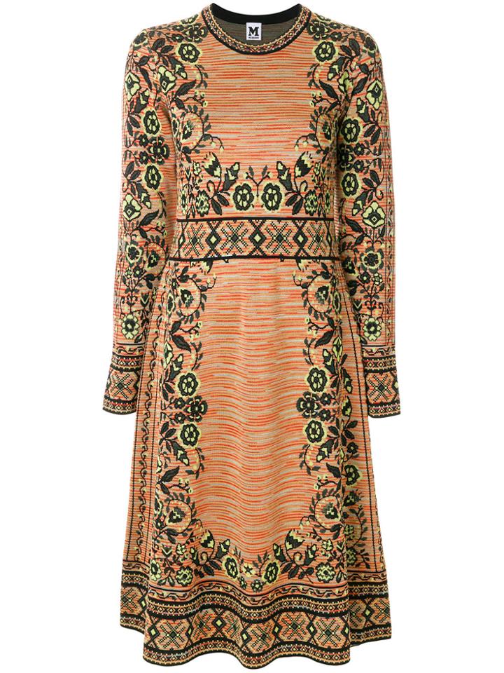M Missoni Floral Patterned Dress - Brown