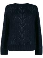 Semicouture Perforated Detail Sweater - Blue